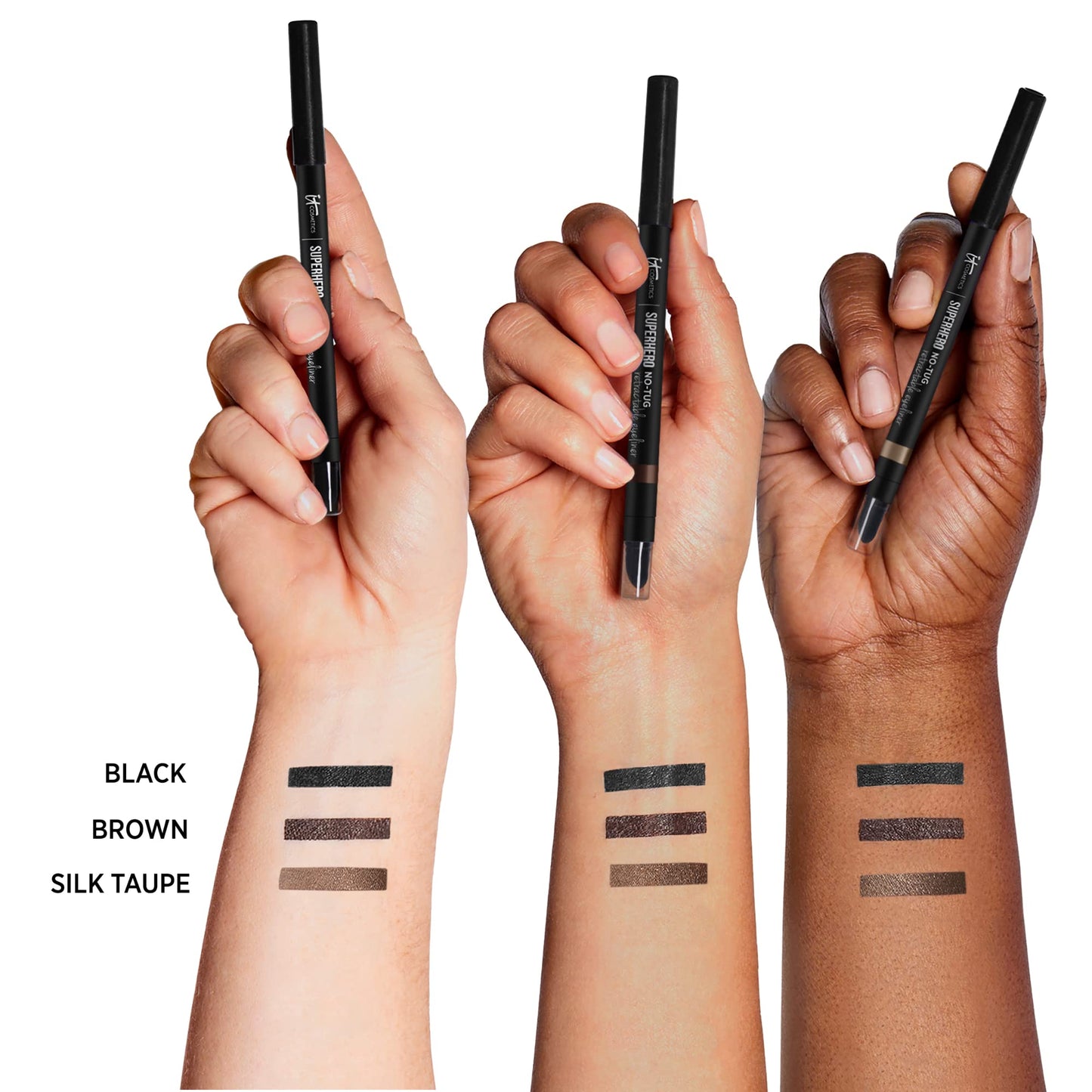 IT Cosmetics Superhero No-Tug Retractable Eyeliner - All-Day Wear, Waterproof Formula Won’t Smudge - With Avocado Oil, Chamomile Extract, Vitamin E & Carnauba Wax - 0.008 oz