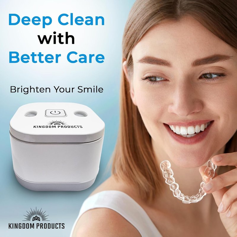 Ultrasonic Retainer Cleaner - 200ML Pod, 45kHz Machine for Dentures, Night Guards & Aligners