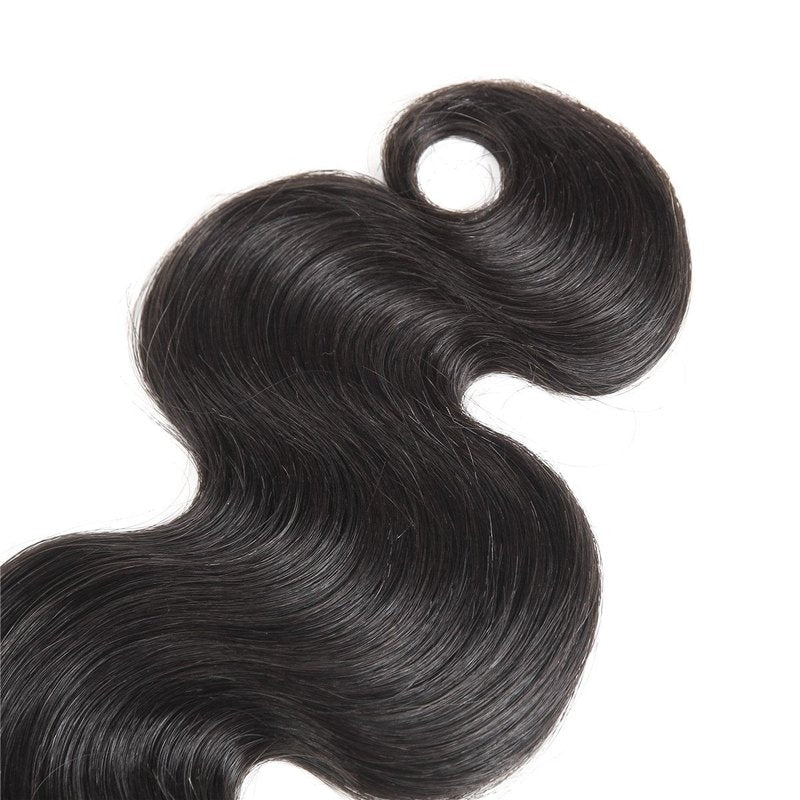 ISEE Hair 8A Unprocessed Brazilian Virgin Body Wave Human Hair One Bundles 100% Unprocessed Human Hair Extensions Natural Black (12'')
