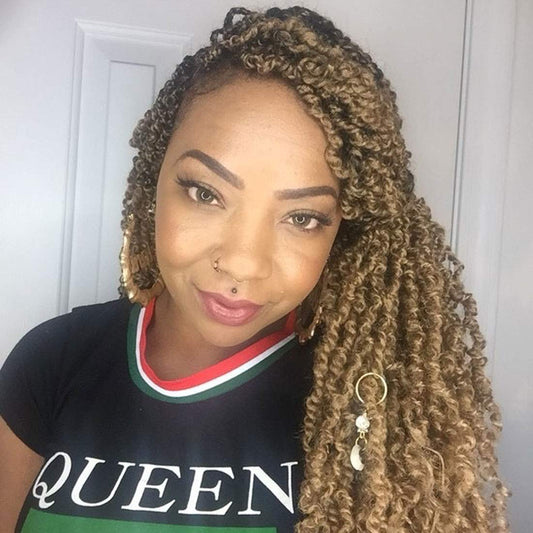 Yebo 30 Strands Spring Twist Hair 4 Packs Spring Twist Crochet Braiding hair 8 Inches Ombre Colors Synthetic Hair Extensions 30 Strands/Pack, 110g/Pack(1B,8Inch)
