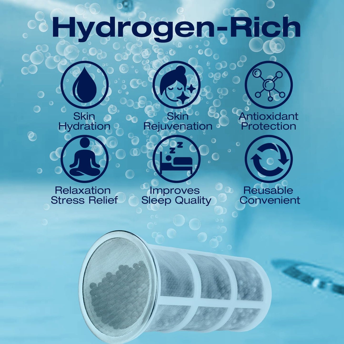 H&G Lifestyles Hydrogen Bath Bombs Beads for Bathing Spa Hot Tub Foot Soak Basin,Hydrogen-Rich H2 Water Soaking for Skin Glow Deep Hydration Anti-Aging Stress Relief