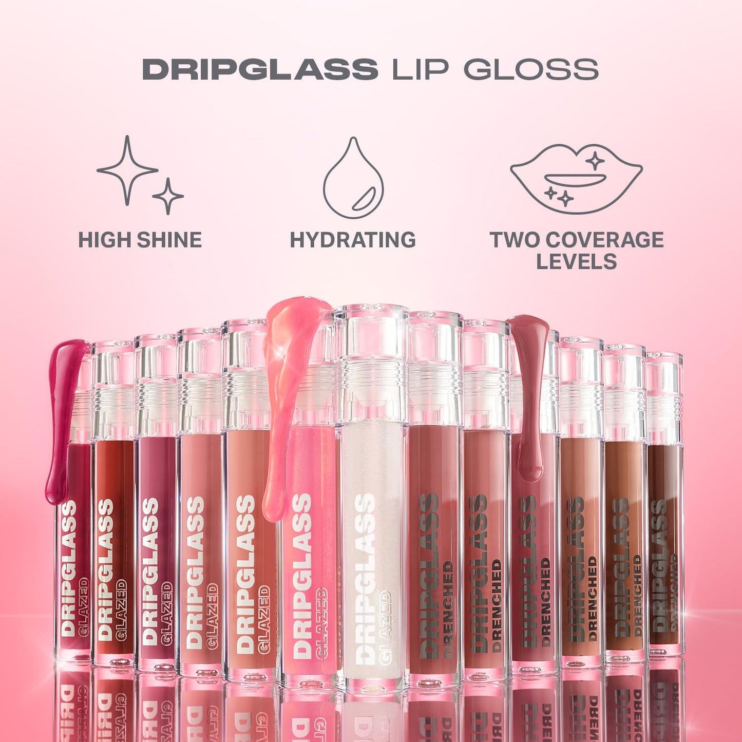 MORPHE Dripglass Glazed High Shine Lip Gloss - Glide On Juicy, Semi-Sheer & Nourishing Lip Color - Buildable Formula Infused with Plant-Derived Squalane & Vitamin E