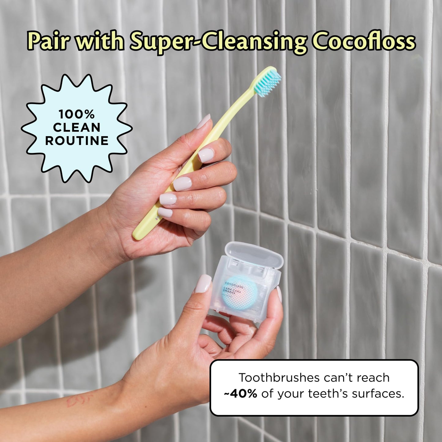 Cocobrush Ultra Soft Toothbrush by Cocolab, Compact Head Bristles for Teeth Cleaning, Sensitive Gums Oral Care, Manual Toothbrush for Adults and Kids, Rainbow Set, 4 Pack