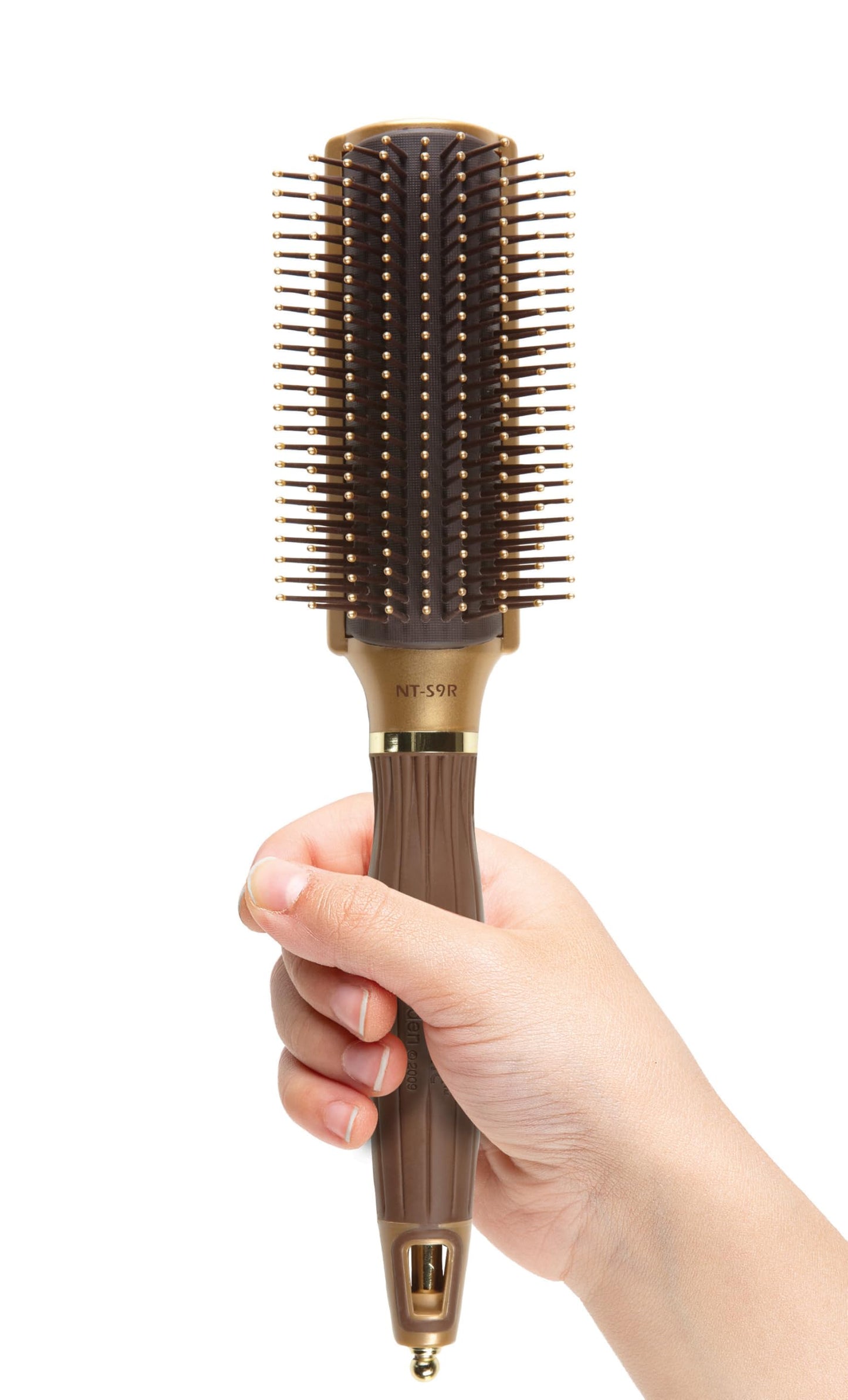 Olivia Garden Ceramic + Ion NanoThermic Styler Hair Brush - Daily Styling for All Hair Types - With Retractable Sectioning Pick, Styling