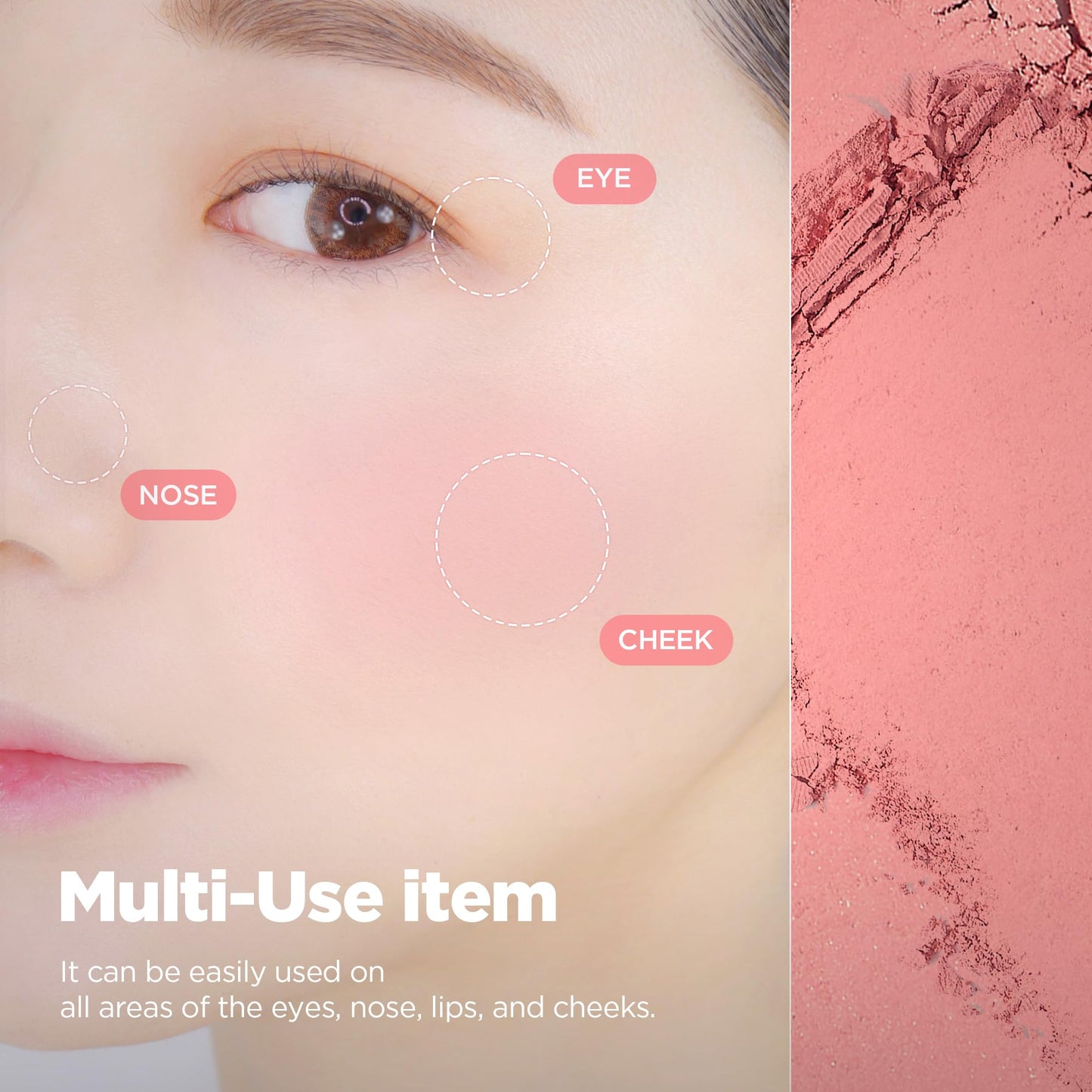 lilybyred Luv Beam Cheek | Heart-Shaped Korean Powder Blush, Soft Matte Finish with Subtle Shimmer, Blendable & Buildable, Lightweight & Long-Lasting, Natural Flush, 0.16 oz. (03 Flush Orange)