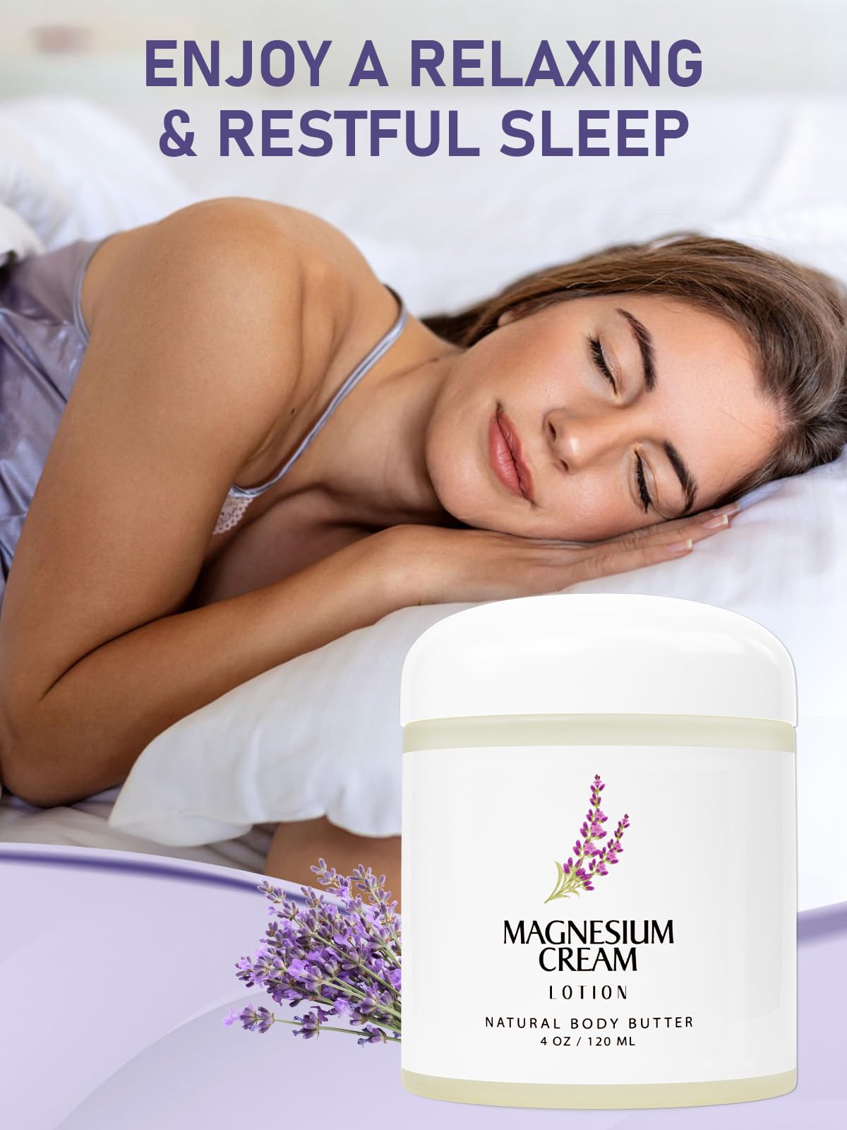 HUSPUR Magnesium Cream, Magnesium Lotion with Arnica, Soothing Relaxation with Natural Magnesium Ingredients Hydrating & Nourishing for Joints, Apply to Before Bed, 2 Pack