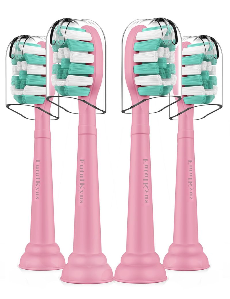 Toothbrush Replacement Heads for Philips Sonicare 4100 5100 Plaque Control Gum Health Simply Clean Electric Brush Head, 4 Pack, Pink