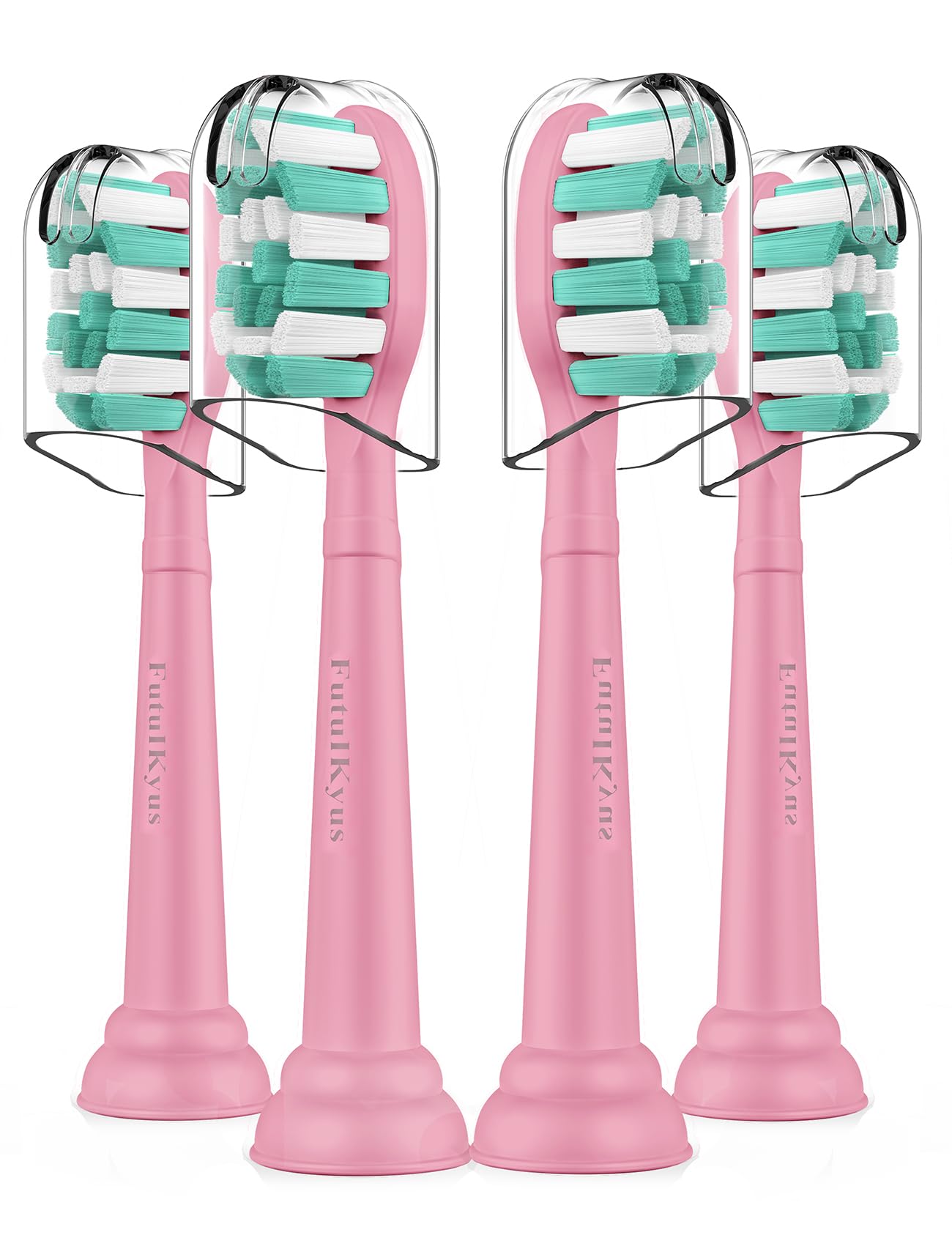 Toothbrush Replacement Heads for Philips Sonicare C2 C1 4100 5100 Electric Brush Head, 4 Pack, Pink