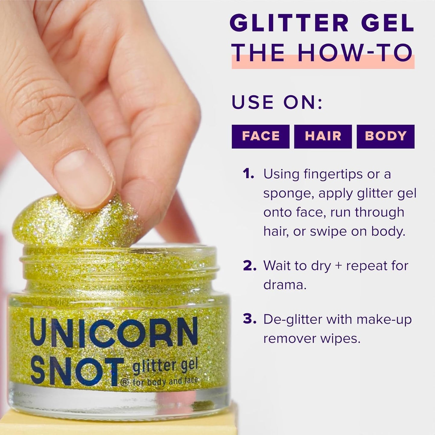 Unicorn Snot Glitter Gel & Liquid Metal Lip Paint Bundle | Festival Makeup, Easy Application & Removal, Bling & Dune