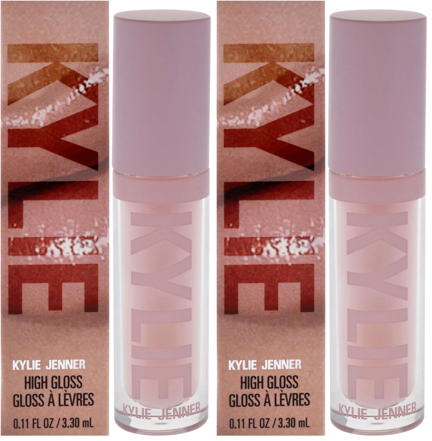 Kylie Cosmetics High Gloss - 317 Klear for Women - 0.1 oz Lip Gloss (Pack of 2)
