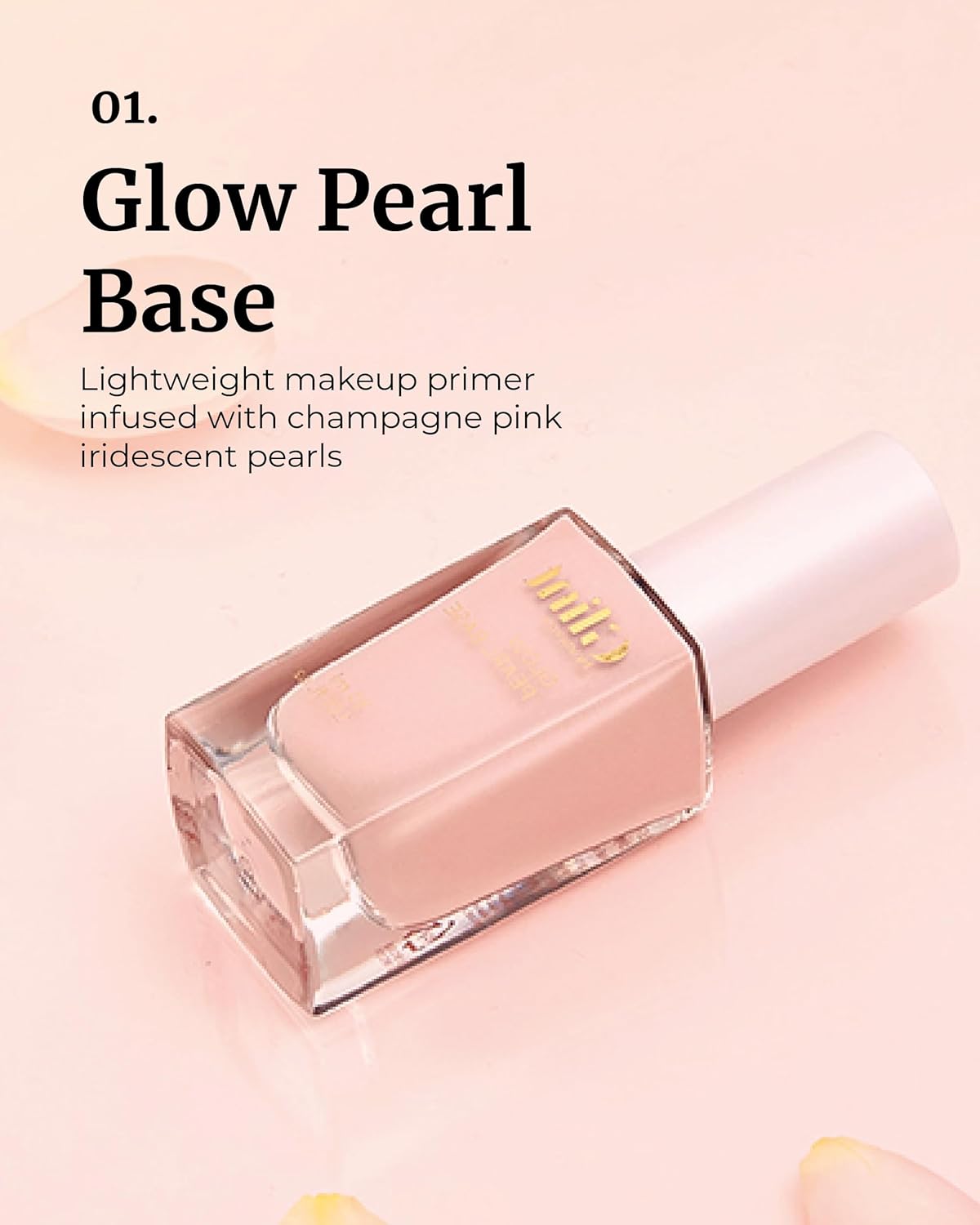 Glow Pearl Base Moisturizing Foundation Primer - Radiant Champagne Pink Finish | 30 ml