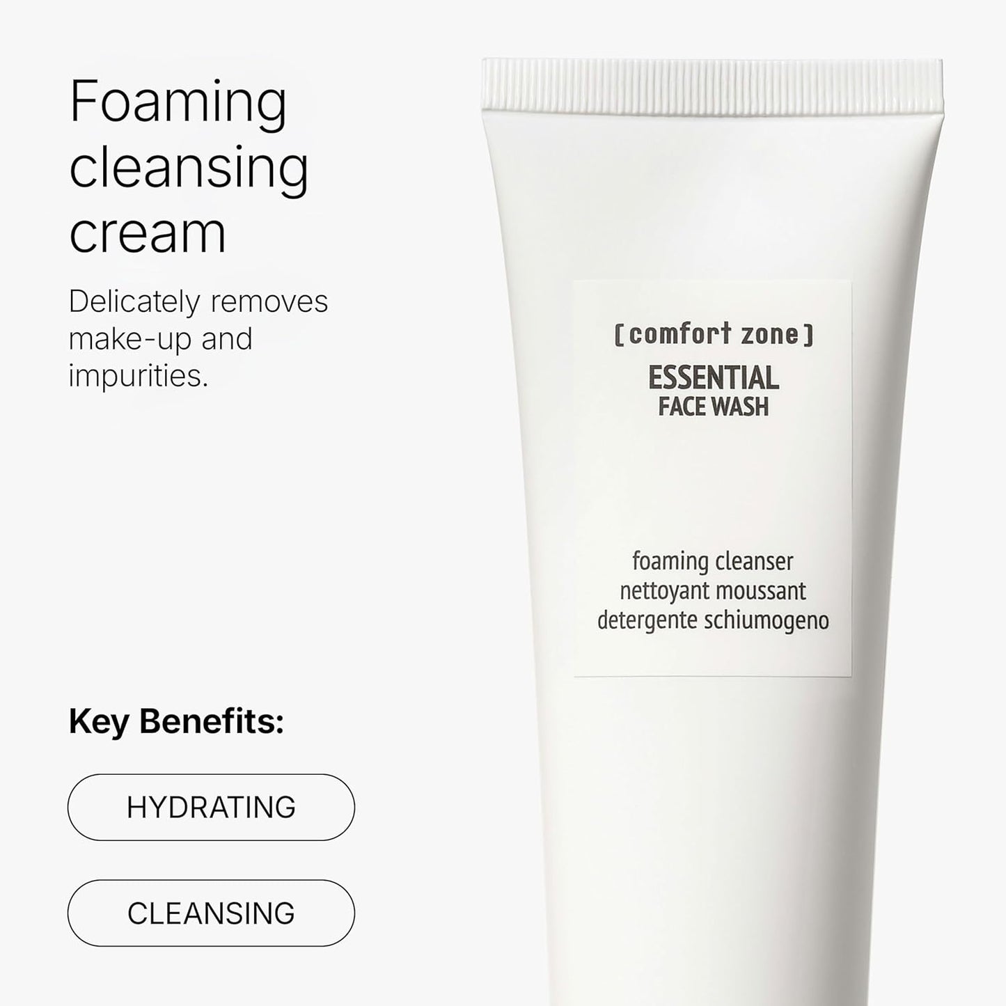 Essential Face Wash | Foaming Cleanser for Gentle Makeup Removal & Impurity Removal