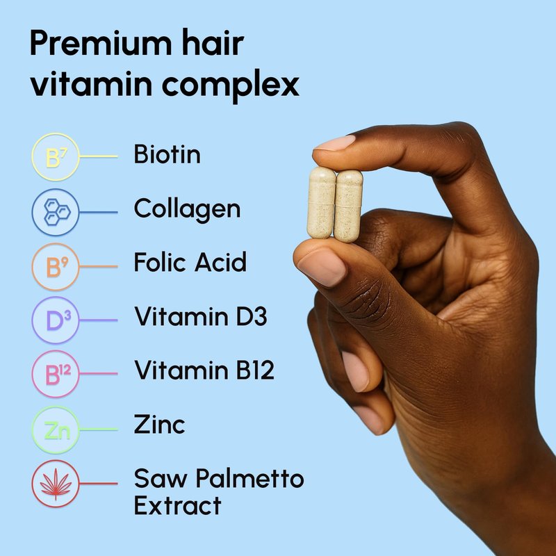 MAREE Hair Growth Vitamins - Faster Thicker Hair Growth Products - Biotin & Collagen Complex Hair Growth Supplements - Hair Vitamins for Hair Loss for Women & Men - Vitaminas Para El Cabello 120 Pills