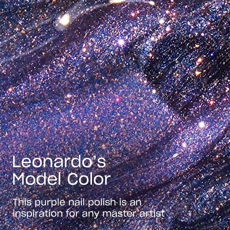 OPI Nail Lacquer Leonardo’s Model Color | Opaque Dark Purple Shimmer Chip Resistant Nail Polish | Muse of Milan Collection