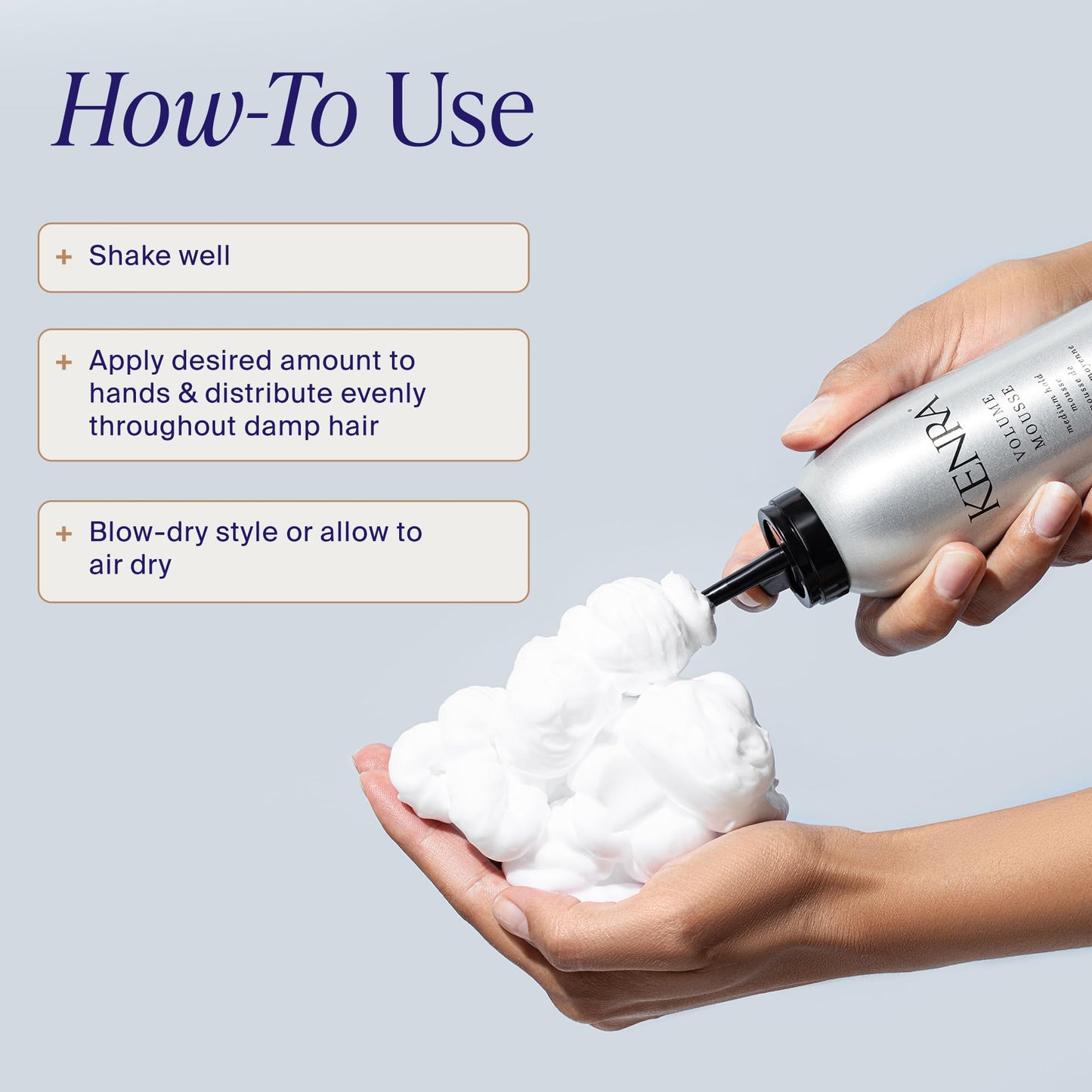 Kenra Volume Mousse 12 | Medium Hold Mousse | Non-Drying, Non-Flaking Lightweight Formulation |Styling Control Without Stiffness Or Stickiness | Tames Frizz & Conditions | All Hair Types | 8 oz