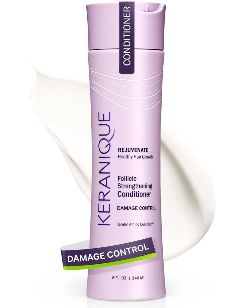 Keranique Damage Control Conditioner - Hydrating Keratin Treatment for Dry, Damaged Hair