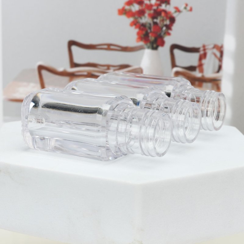 COSIDEA 16pcs Silver 5ml Square big wand lip gloss tubes for DIY lipgloss containers tubes with large doe foot applicator