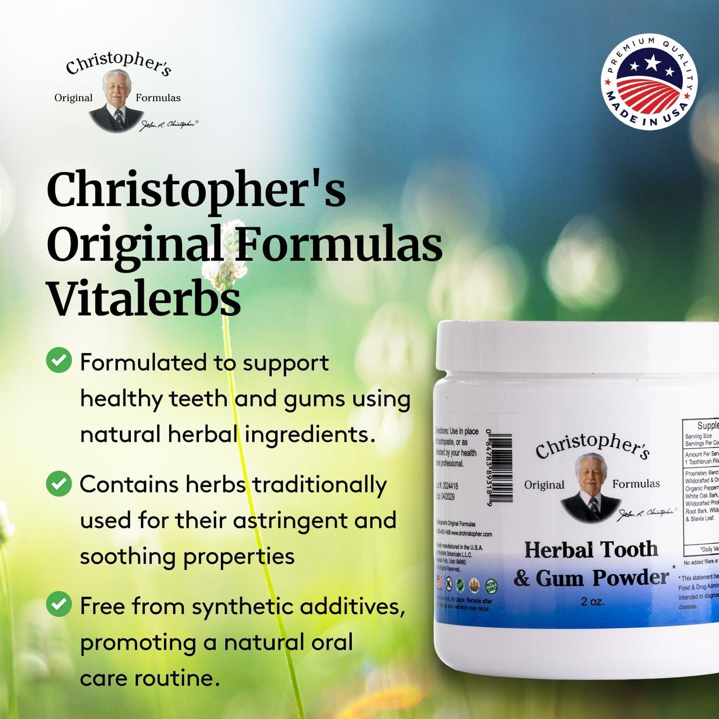 Herbal Tooth & Gum Powder - Natural Plant-Based Oral Care | Pack of 2