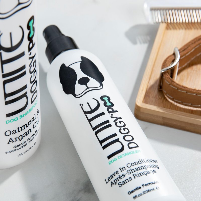 Unite Hair - Doggy 'Poo Detangler - Weightless Leave-in Conditioner that Instantly Detangles and Adds Shine to Your Dog's Coat - Safe for All Pet Types, 8 Fl Oz