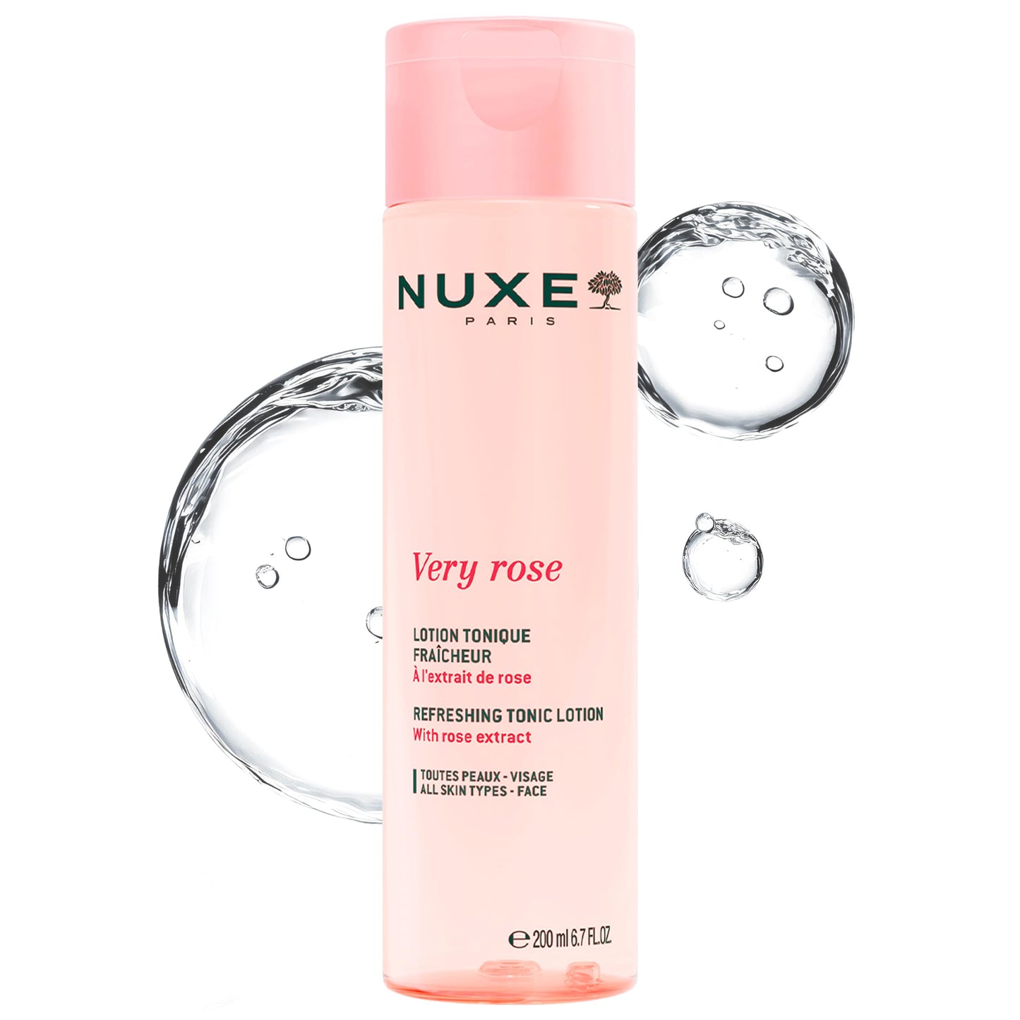 NUXE Very Rose Refreshing Toning Mist. Facial Spray Toner for Sensitive Skin, with Rose Water, 6.7 Fl Oz