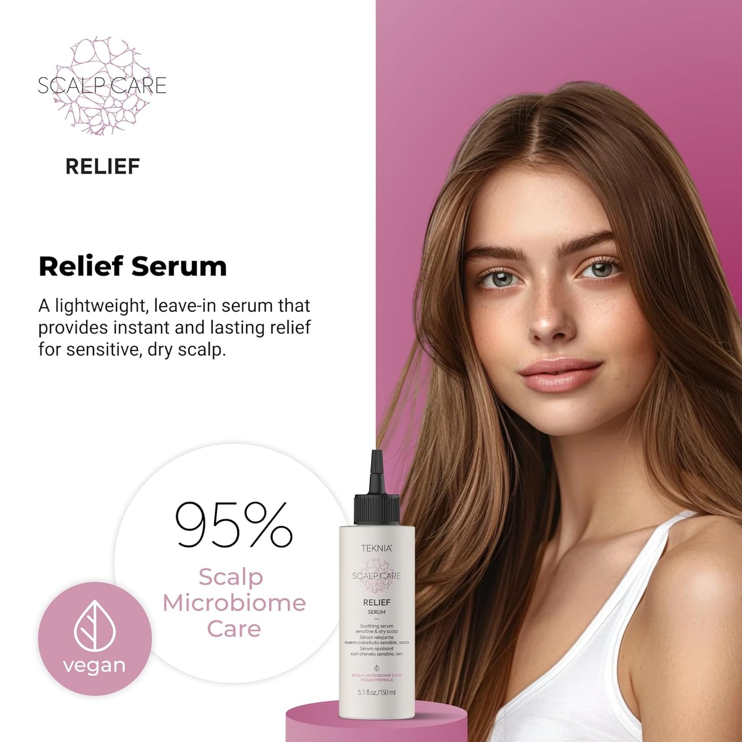 Lakmé Teknia Scalp Care Relief Serum - Soothing Dry Scalp Treatment | 5.1 Fl Oz