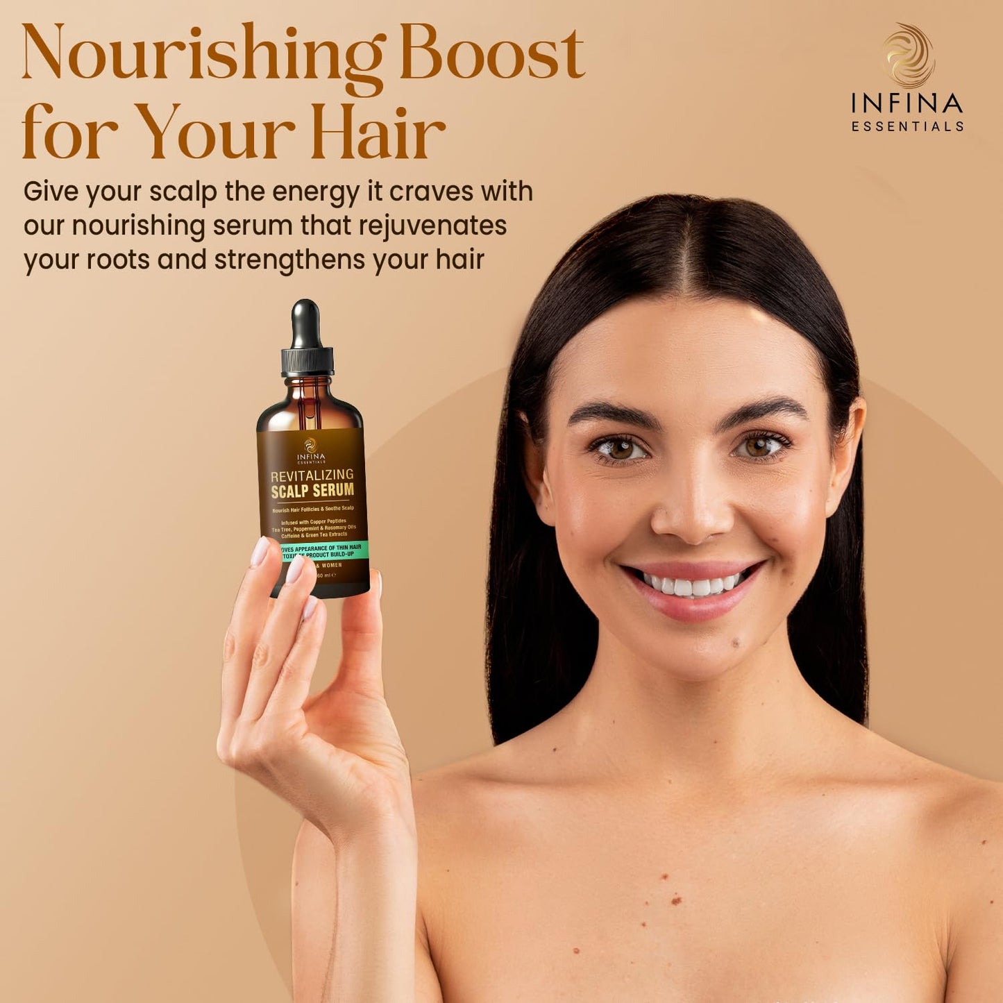 Revitalizing Scalp Serum for Hair Growth, Peptide Hair Serum for Hair Growth