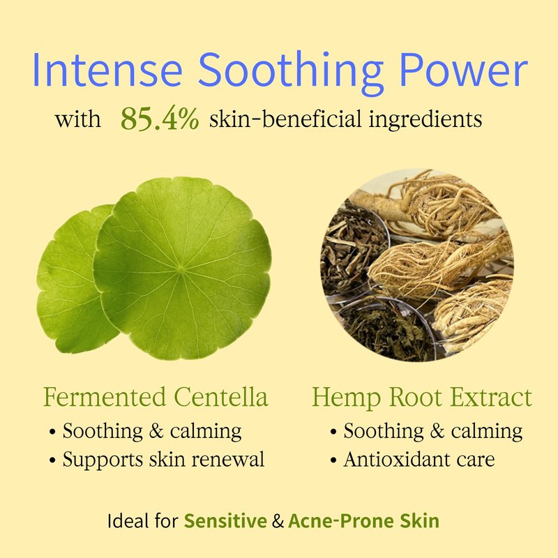 CICA CANABI Acne-Calming & Redness-Relief Toner (6.76 fl oz) with Fermented CICA & Hemp Root for Sensitive, Oily & Combination Skin
