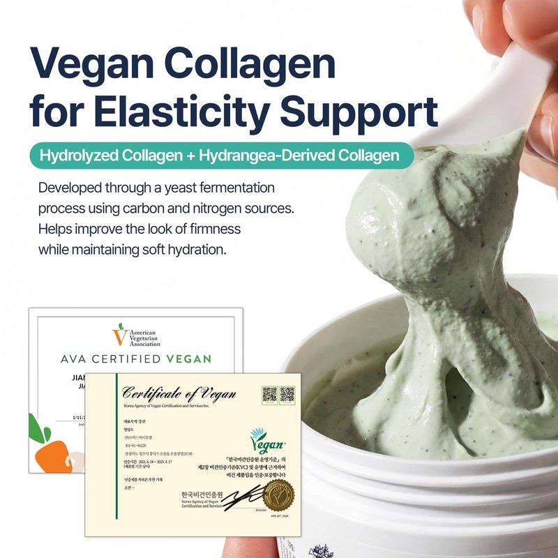 Loyly Green Mud Vegan Collagen Mask | Non-Drying Face Mask | Revitalizing Elasticity, Anti-Aging | Pore & Sebum Care | Calming & Nourishing | 18% Bentonite & Kaolin | Korean Skin Care (3.17 fl oz)