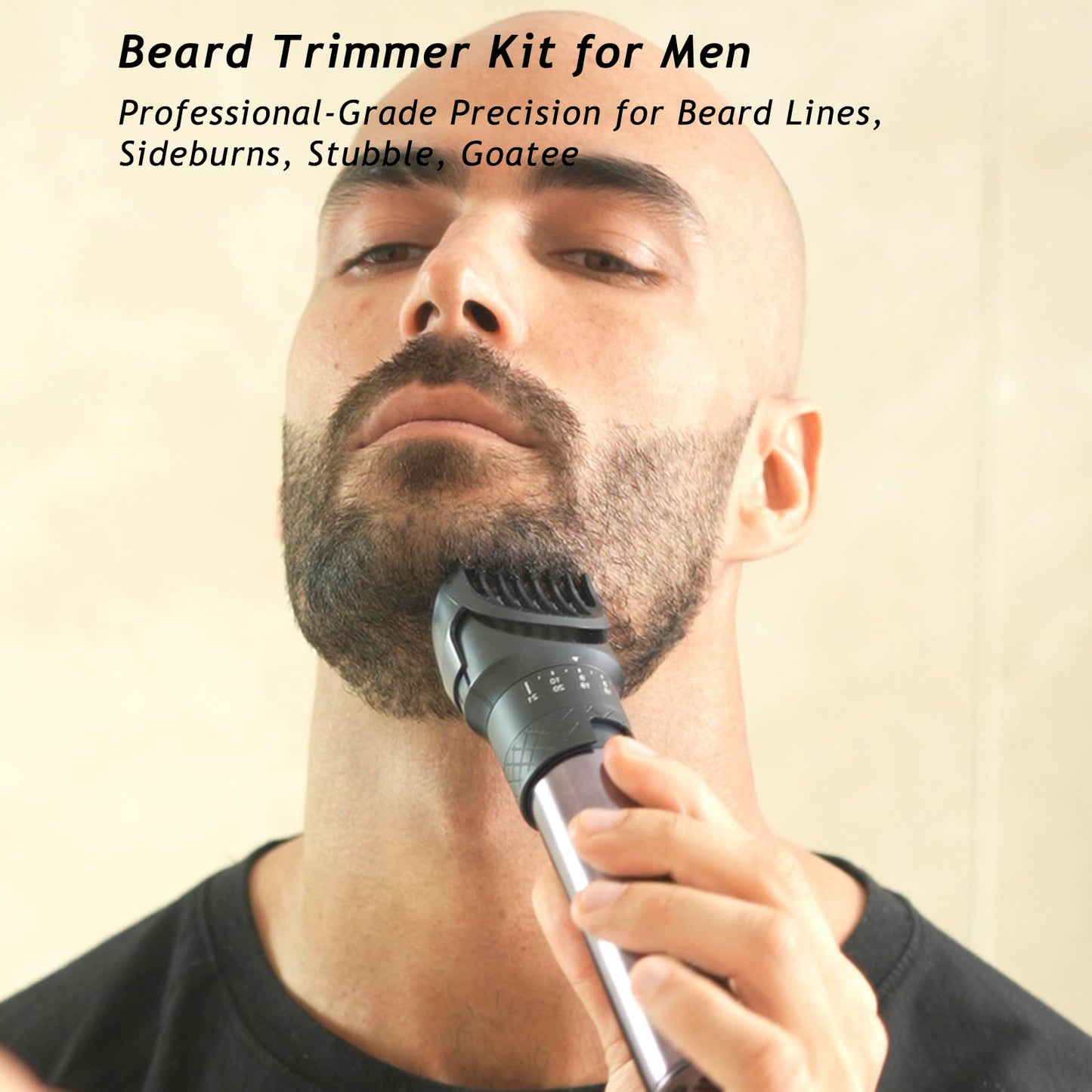 Beard Trimmer for Men, Professional 5-in-1 Hair Clippers with 20 Precision Dial Lengths, Electric Razors for Men IPX7 Waterproof Wet/Dry, USB-C Rechargeable Shaving Set with Dock for Face, Body, Nose