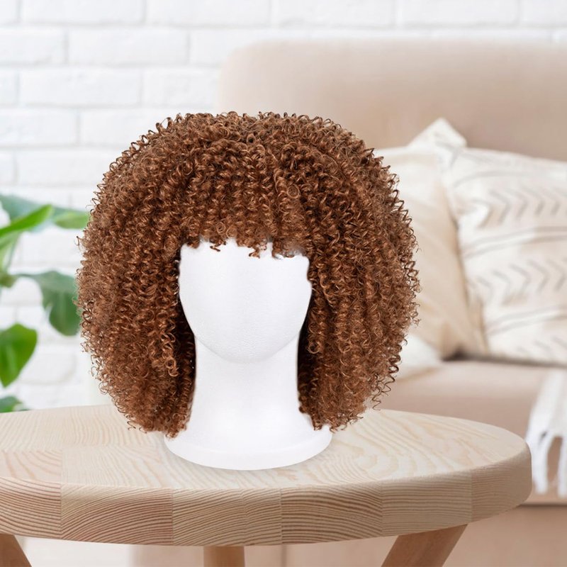 COOKOO 3 PCS Faceless Foam Mannequin Head Wigs Holder Styrofoam Wig Head Stand Wigs Foam Heads for Style, Model Hats ,Display Hair, and Hairpieces, Mask ,Home, Salon and Travel (3 Pieces)