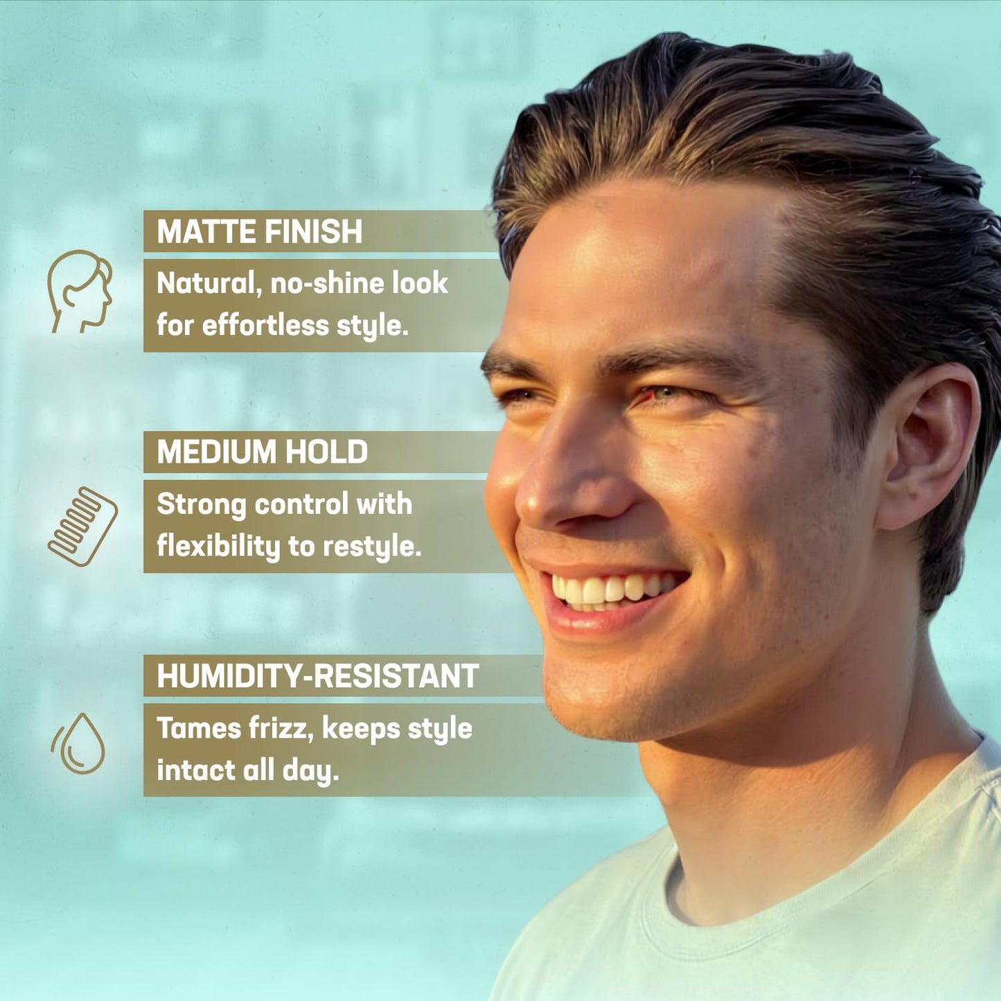 Hair Clay Pomade - Uplift Provisions Natural Matte Finish Styling Compound | Medium Hold, 3 oz for Men & Women