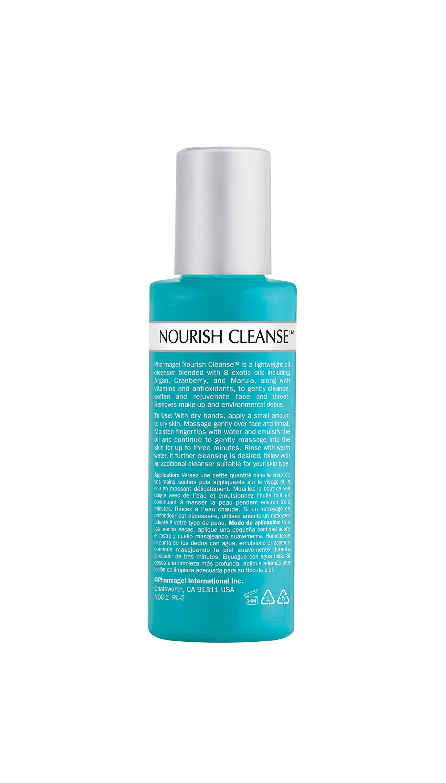 Pharmagel Nourish Cleanse Hydrating Facial Cleanser | Face Cleanser & Makeup Remover | Natural Face Wash for All Skin Types – 3.7 oz