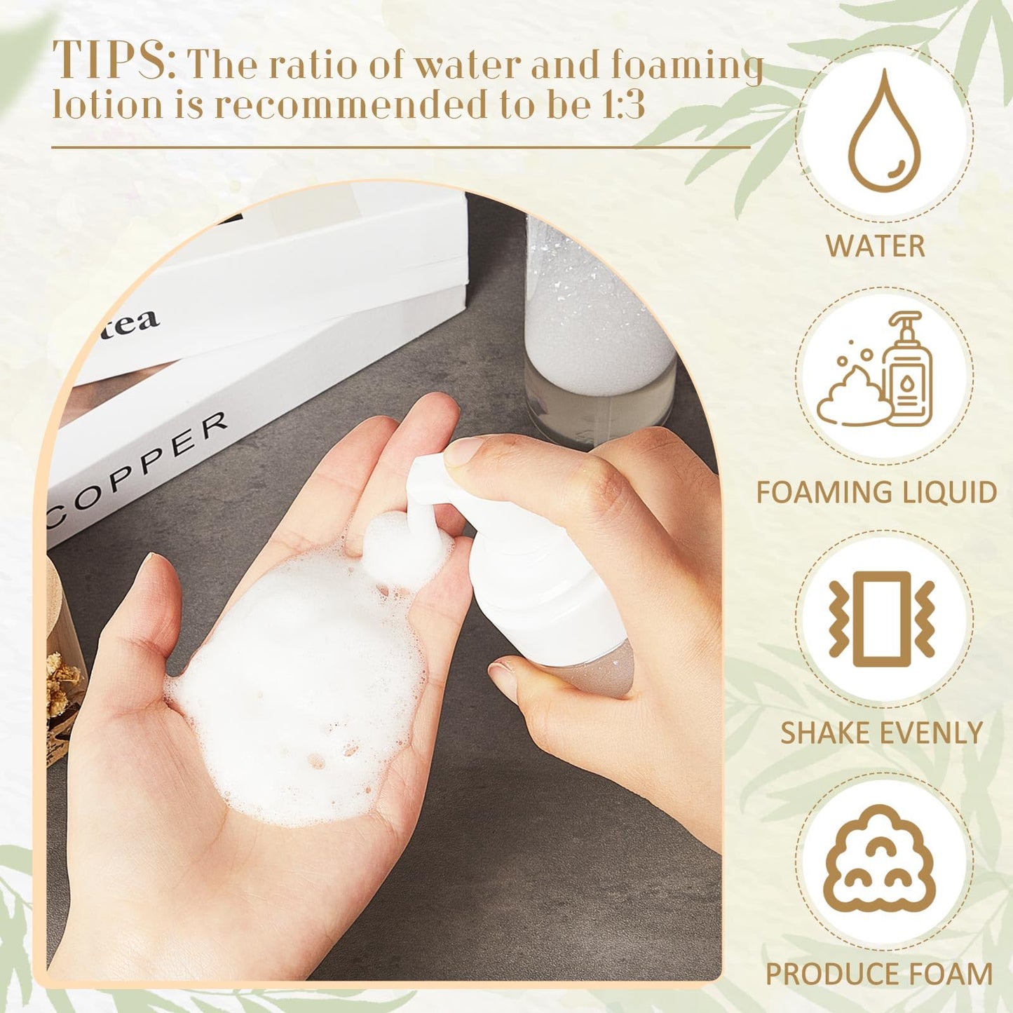 Havawish 12 Pcs 7 Oz/ 200 ml Foaming Soap Dispenser Foaming Pump Bottle Plastic Travel Hand Portable Container for Liquid Shampoo, Lash Cleanser