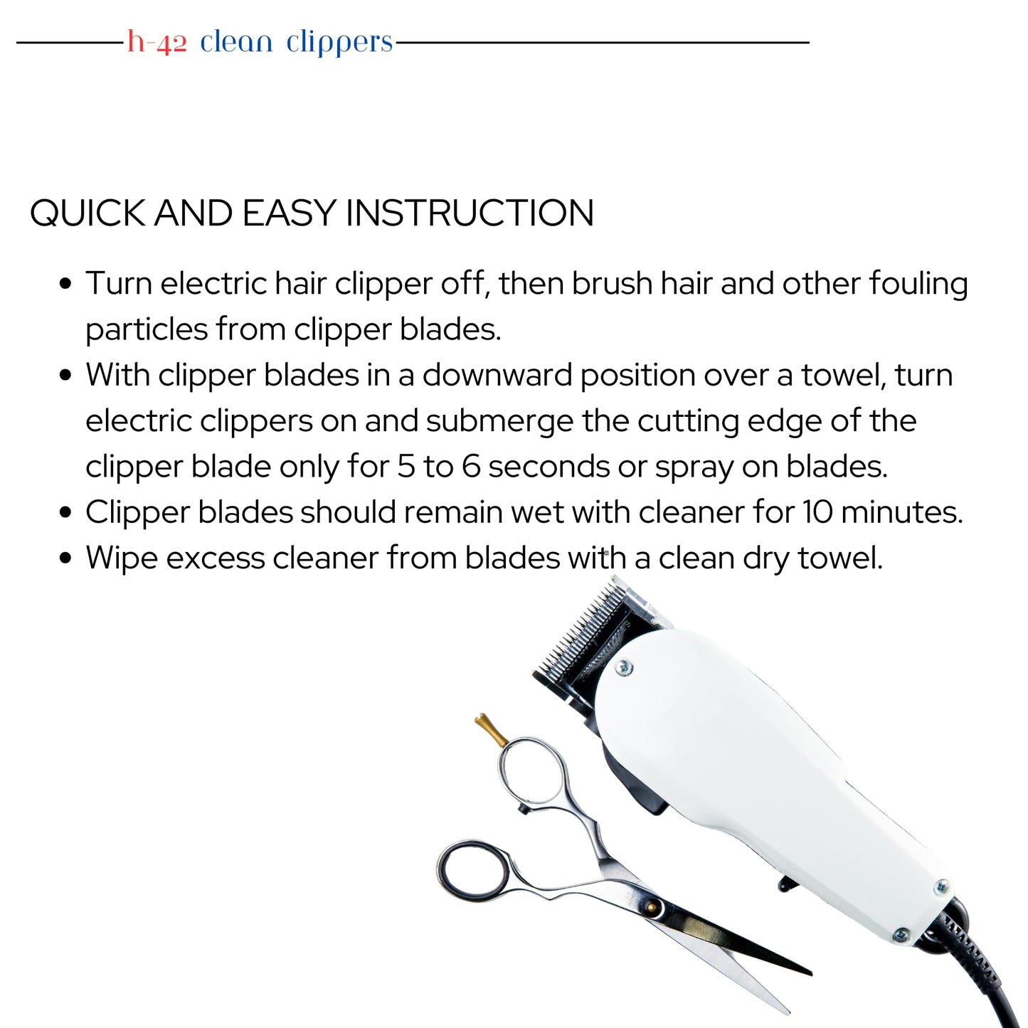 Skin Revolution H-42 Clean Clippers Blade Cleaner with Brush - 16oz Bottle (2 Pack), Blue