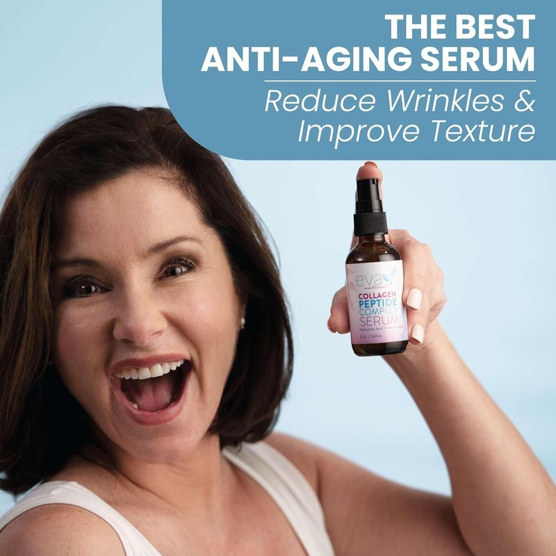 Multi Peptide Face Serum - Anti-Aging Collagen for Plump, Firm Skin | Fragrance-Free, 2 oz (2 Pack)