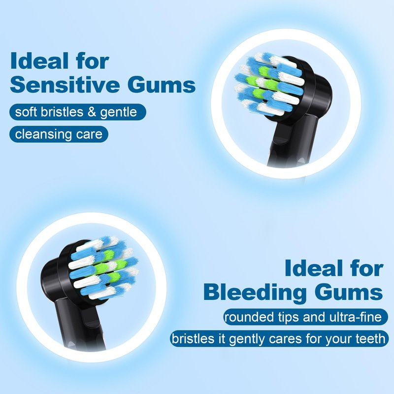 Replacement Toothbrush Heads Compatible with Braun Oral B Pro 1000/7000/9600/5000/3000, Brush Heads Refills for Genius X and Smart 1500 Electric Toothbrush