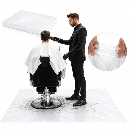 Breling Extra Large Disposable Haircutting Mat - 50 Pcs, 48 x 37.4 Inch for Barbershops & Pet Grooming