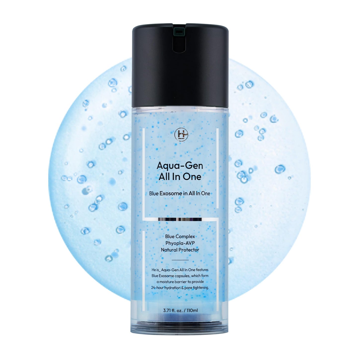 LAB BY He is_ Men's Face Moisturizer Gel - Korean All-in-One Skin Care with Hyaluronic Acid & Niacinamide, Hydrating Serum, 24H Oil Control & Pore Minimizing for Oily Skin, 3.71 fl oz