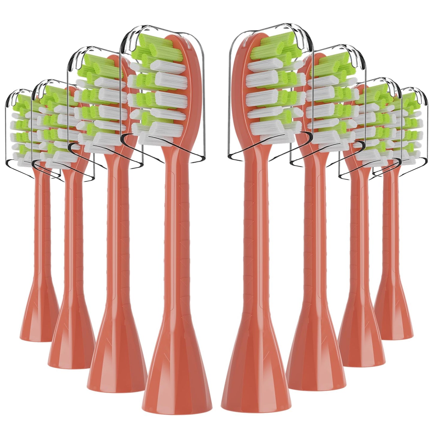 One Series Replacement Toothbrush Heads Pisonicleara Compatible with sonicare Philips One Series BH1022/03 HY1100/02 HY1102 (8-pc) Battery Brush, Mango Snow White Travel Refill
