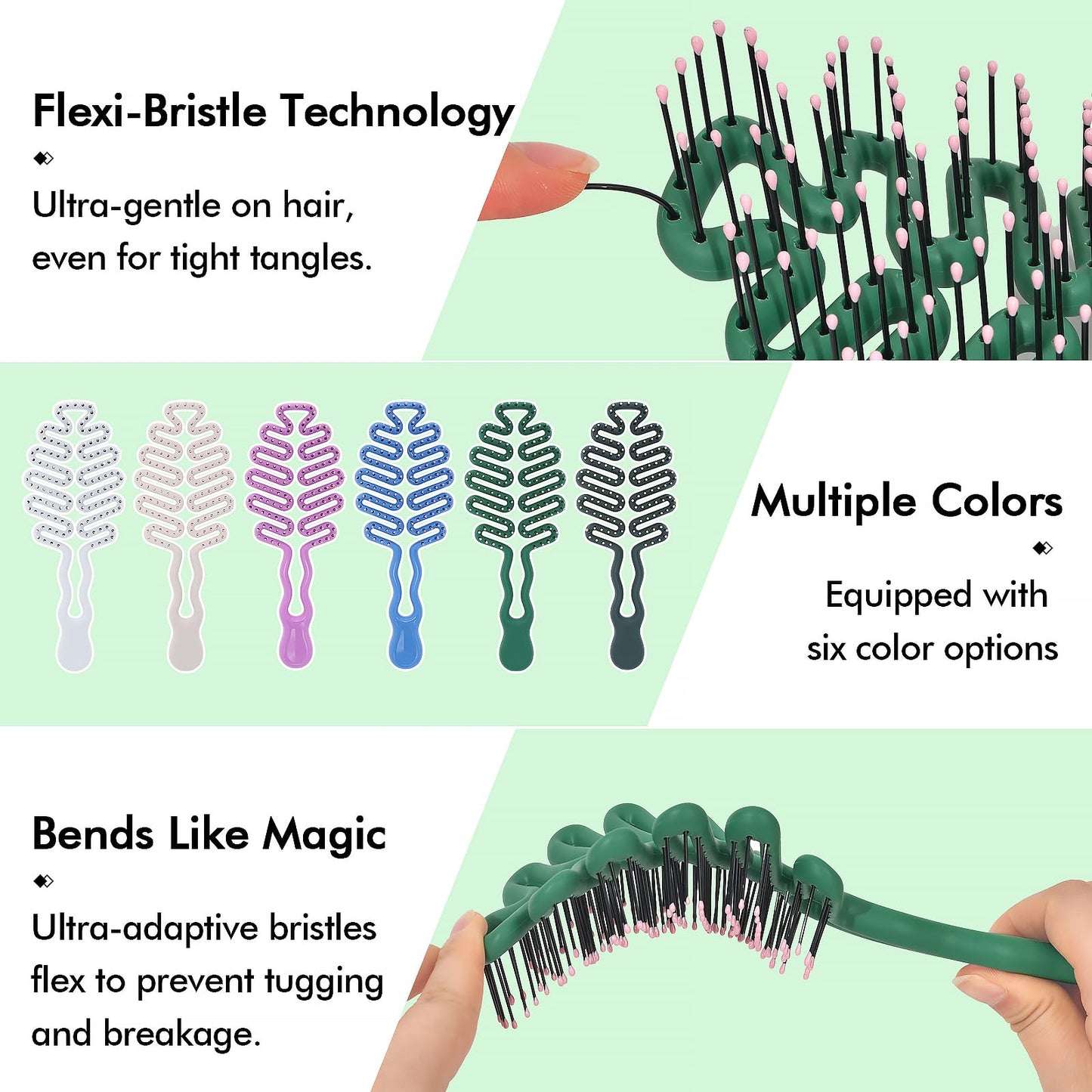 KISMETICS Detangle Hair Brush - nylon pins. Vented Detangler for Blow Drying, Hairbrush for Women, Men & Kids.Smoothes & Detangles All Hair Types.