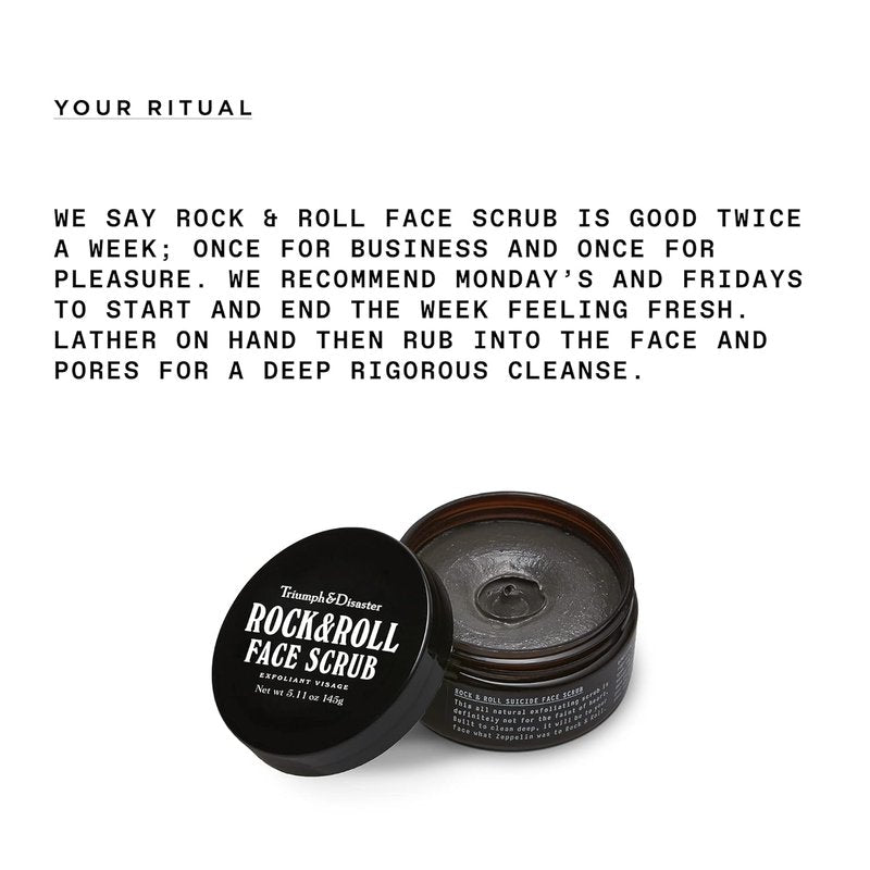 Triumph & Disaster Rock & Roll Face Scrub for Men - Natural Exfoliating Pore Cleanser | 5.11 oz