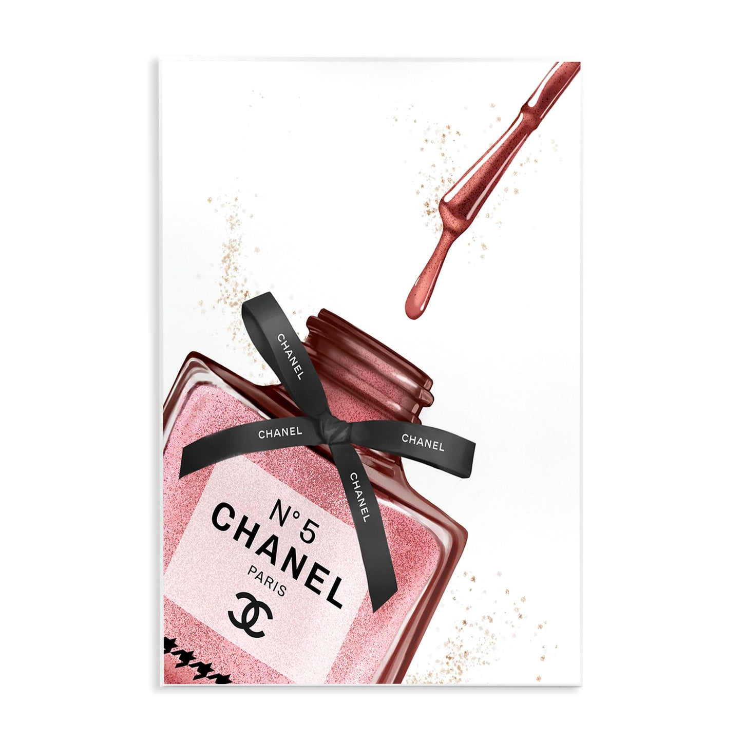 Stupell Industries 'Makeup Nail Polish Brush Drip', Wall Plaque Art, 13 x 19 Inches, Easy to Hang and Sturdy, Made in USA, by Ziwei Li