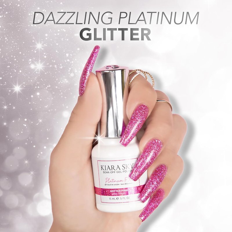 KIARA SKY LED UV Soak Off Gel - Deep Sea One Coat Foil Glitter for Stunning Nails