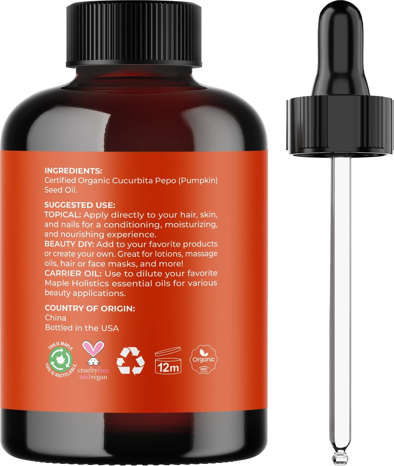 Rosemary and Pumpkin Seed Oils for Hair Growth - Pure Essential Rosemary Oil and Organic Pumpkin Oil Set for Men and Women