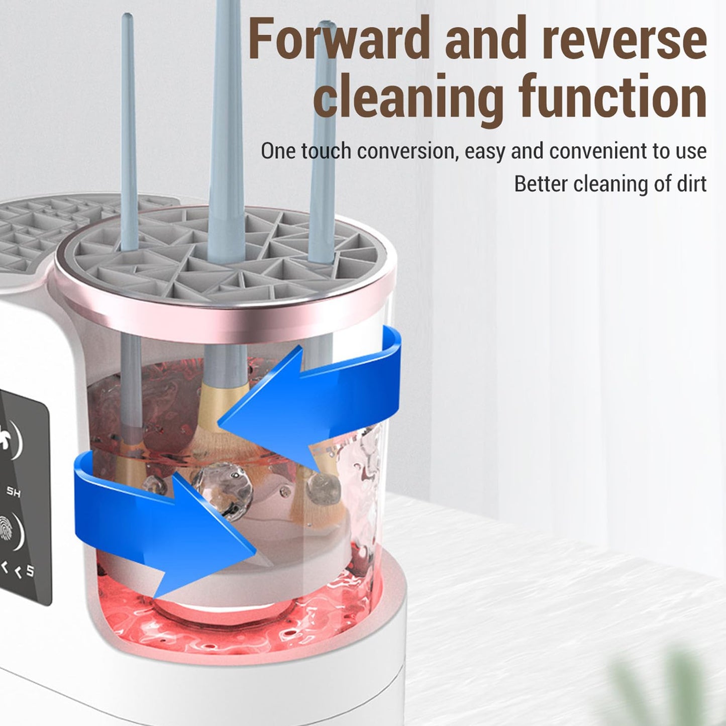 Electric Makeup Brush Cleaner, 850RPM USB Detachable Makeup Brush Cleaning Machine, 2H 5H Timer Automatic Makeup Brush Cleaner Dryer Machine, for Beauty Makeup Brush Set