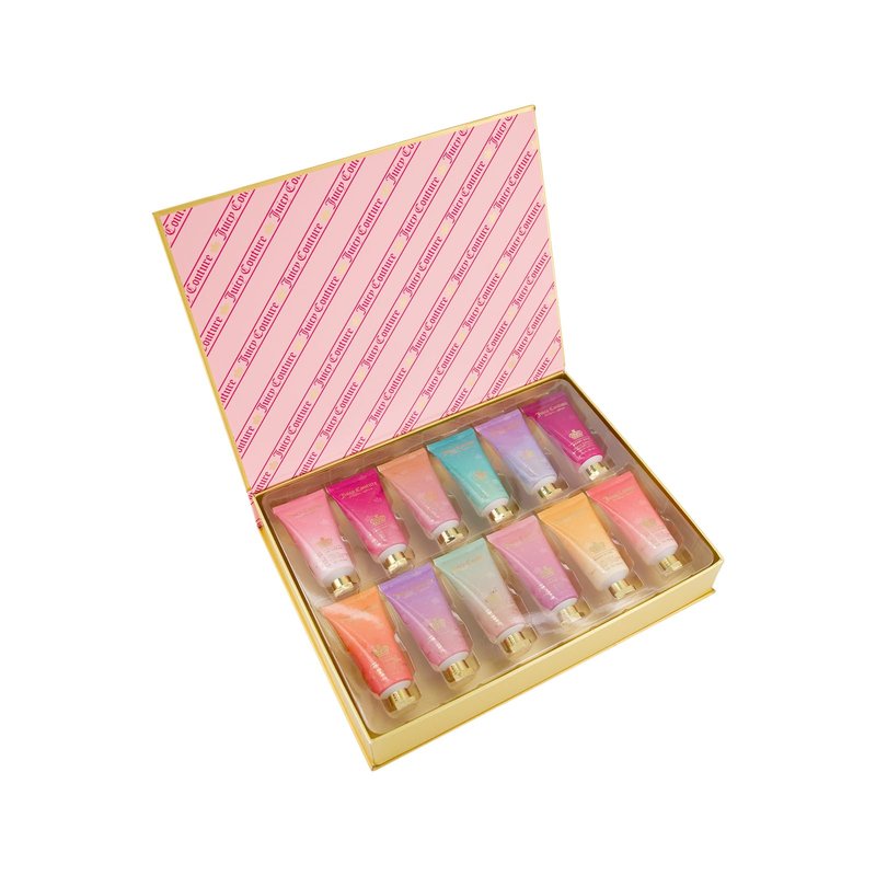 Juicy Couture Hand Lotion Set for Women – 12 Pack Mini Hand Cream, Moisturizing Bath Products, Travel Size Bubble Scented Lotions