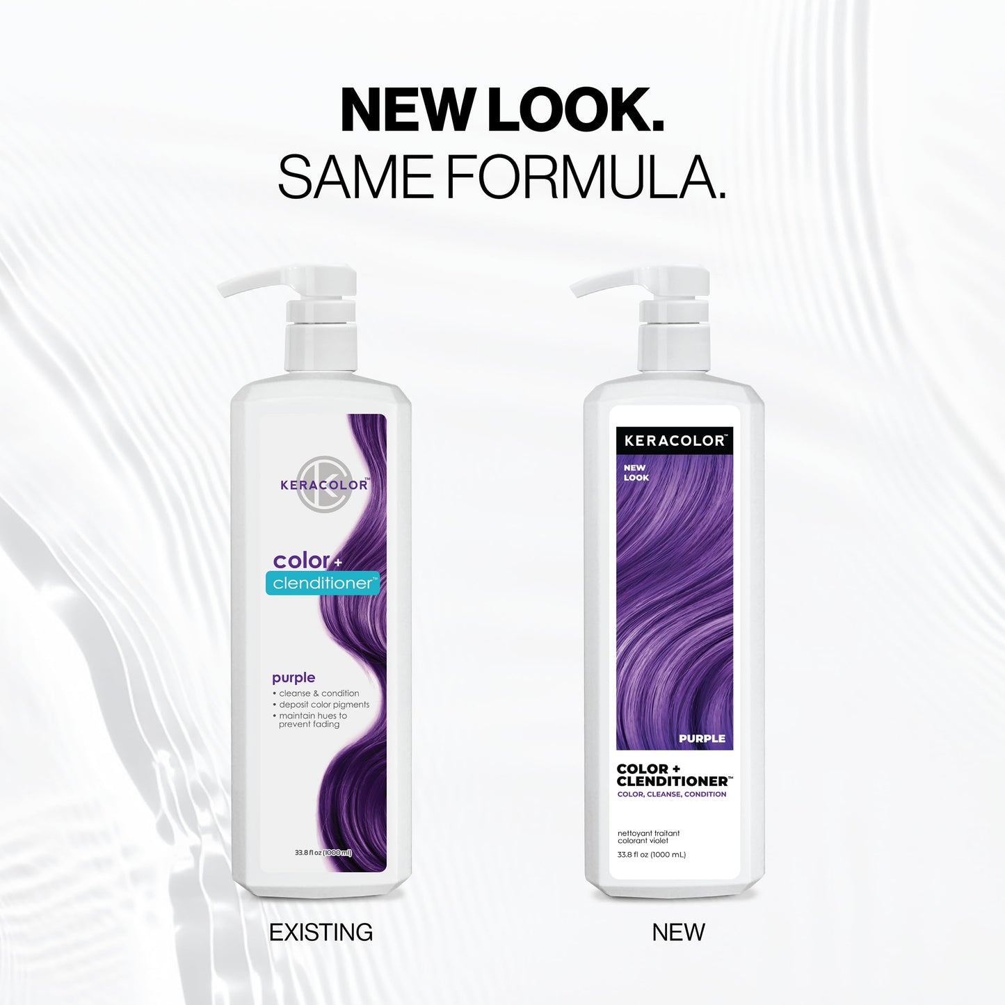 Keracolor Clenditioner PURPLE Hair Dye - Semi Permanent Hair Color Depositing Conditioner, Cruelty-free, 33.8 Fl. Oz.