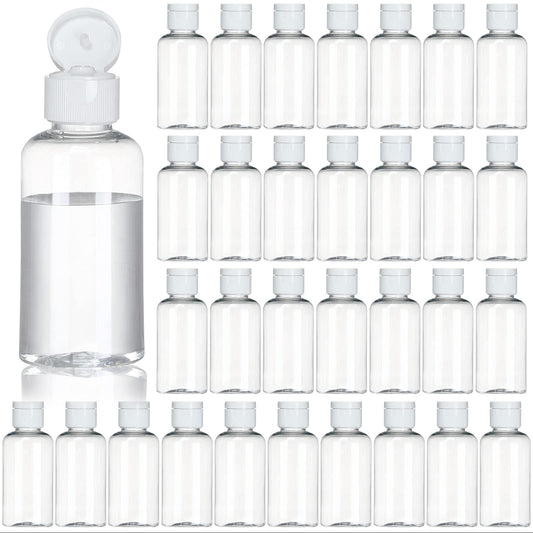 Tzirci 100 Pack 1.7 oz Empty Squeeze Bottles, 50ml Travel Bottles Flip Caps