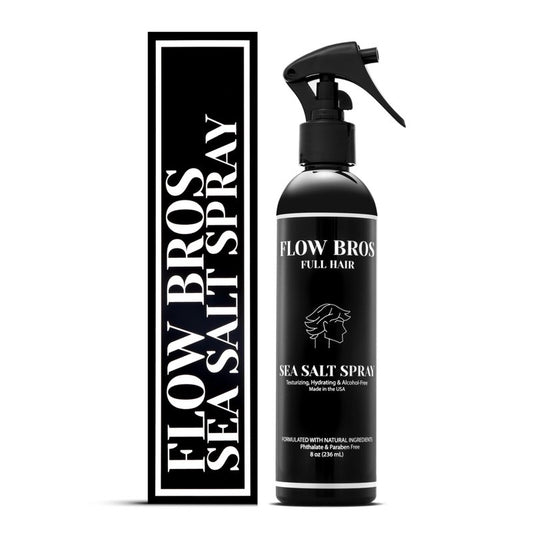Flow Bros Sea Salt Spray for Hair – Texturizing & Volumizing Sea Salt Spray with Natural Ingredients, Vitamin B5 & Amaranth Seed Extract – Light Natural Finish, Alcohol, Paraben, Phthalate Free – 8oz