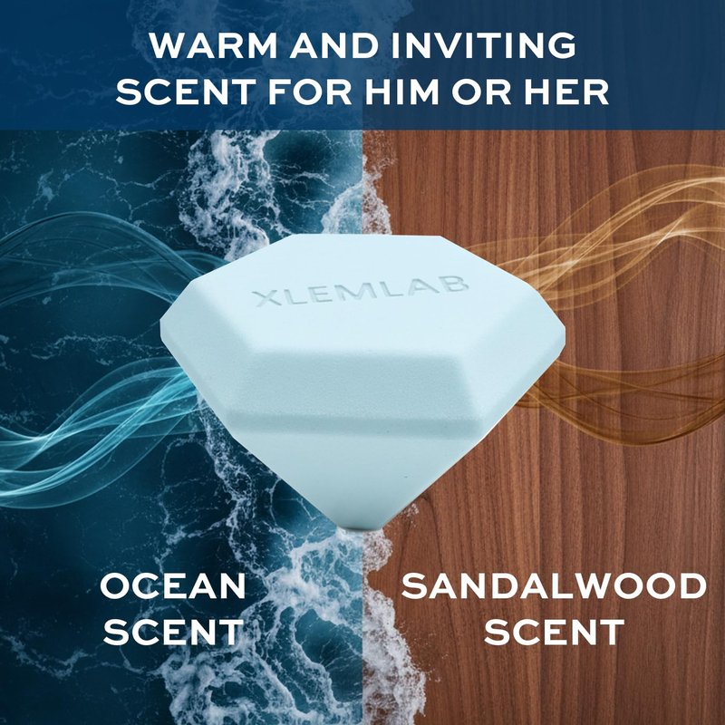 XLEMLAB Hydrogen Bath Bombs for Muscle Relief – Epsom Salt Magnesium Molecular Hydrogen Water Tablets, Hydrating & Antioxidant Support, Sandalwood Orange Aroma, 6 Pack